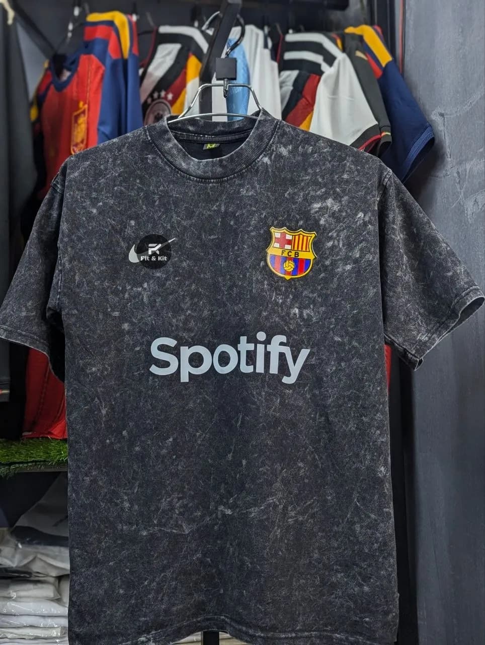   Barcelona Home Acid Wash Special Edition Drop Shoulder T-Shirt