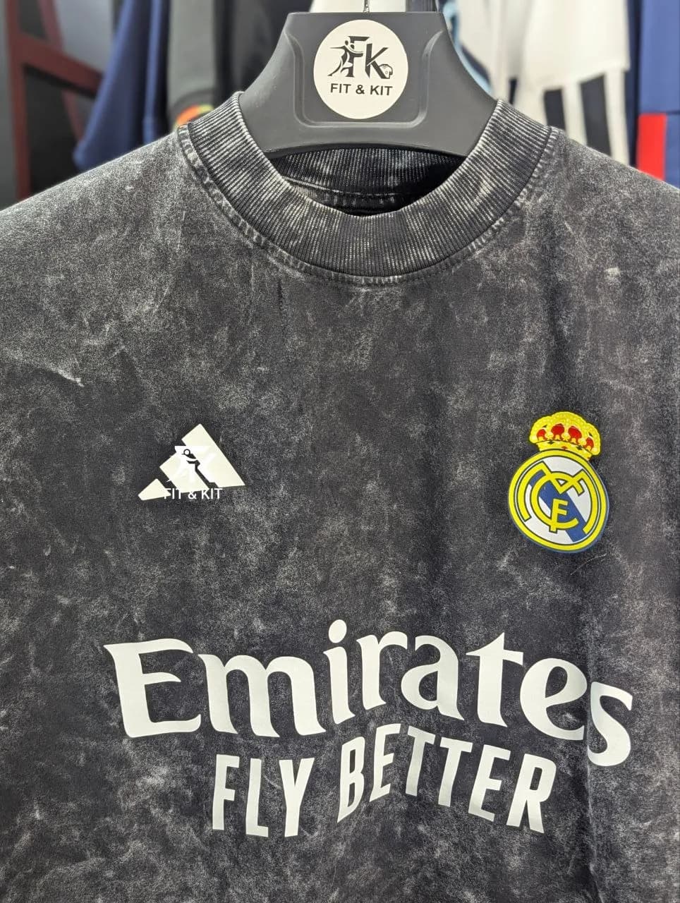 Real Madrid Home Acid Wash Special Edition Drop Shoulder T-Shirt