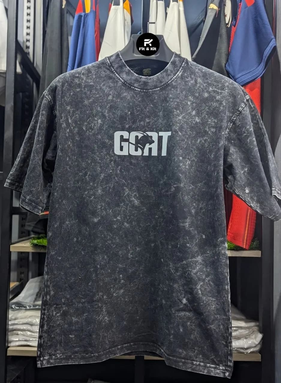 Messi-10 Acid Wash Special Edition Drop Shoulder T-Shirt