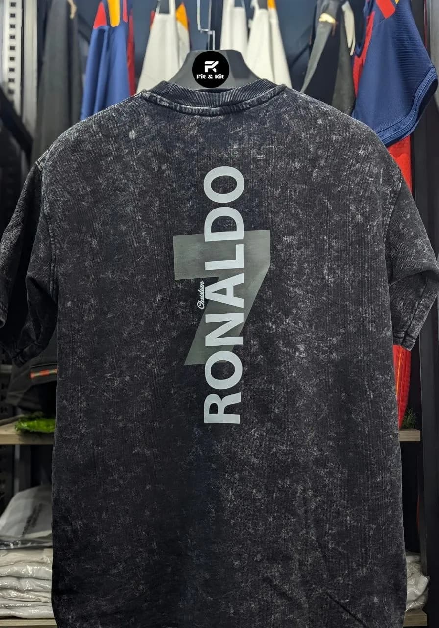 Ronaldo-7 Acid Wash Special Edition Drop Shoulder T-Shirt