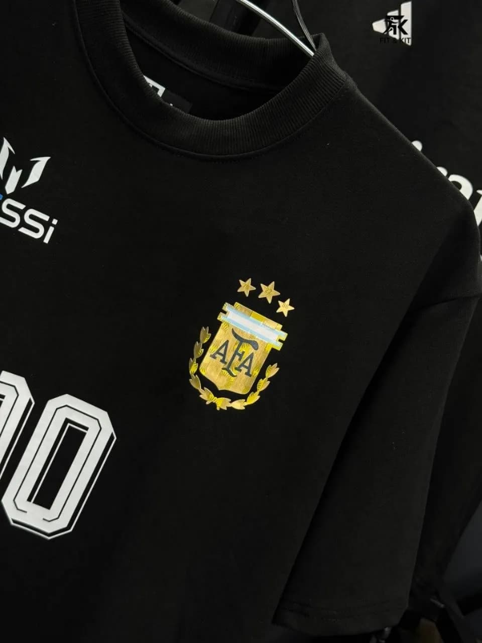 Messi-10  Edition Drop Shoulder T-Shirt Black 