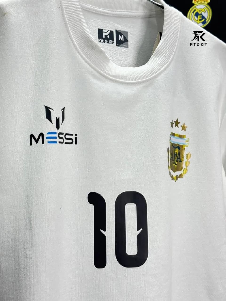 Messi-10  Edition Drop Shoulder T-Shirt White 
