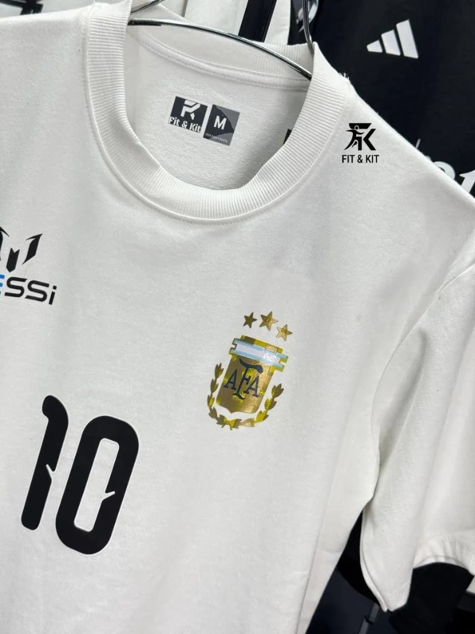 Messi-10  Edition Drop Shoulder T-Shirt White 