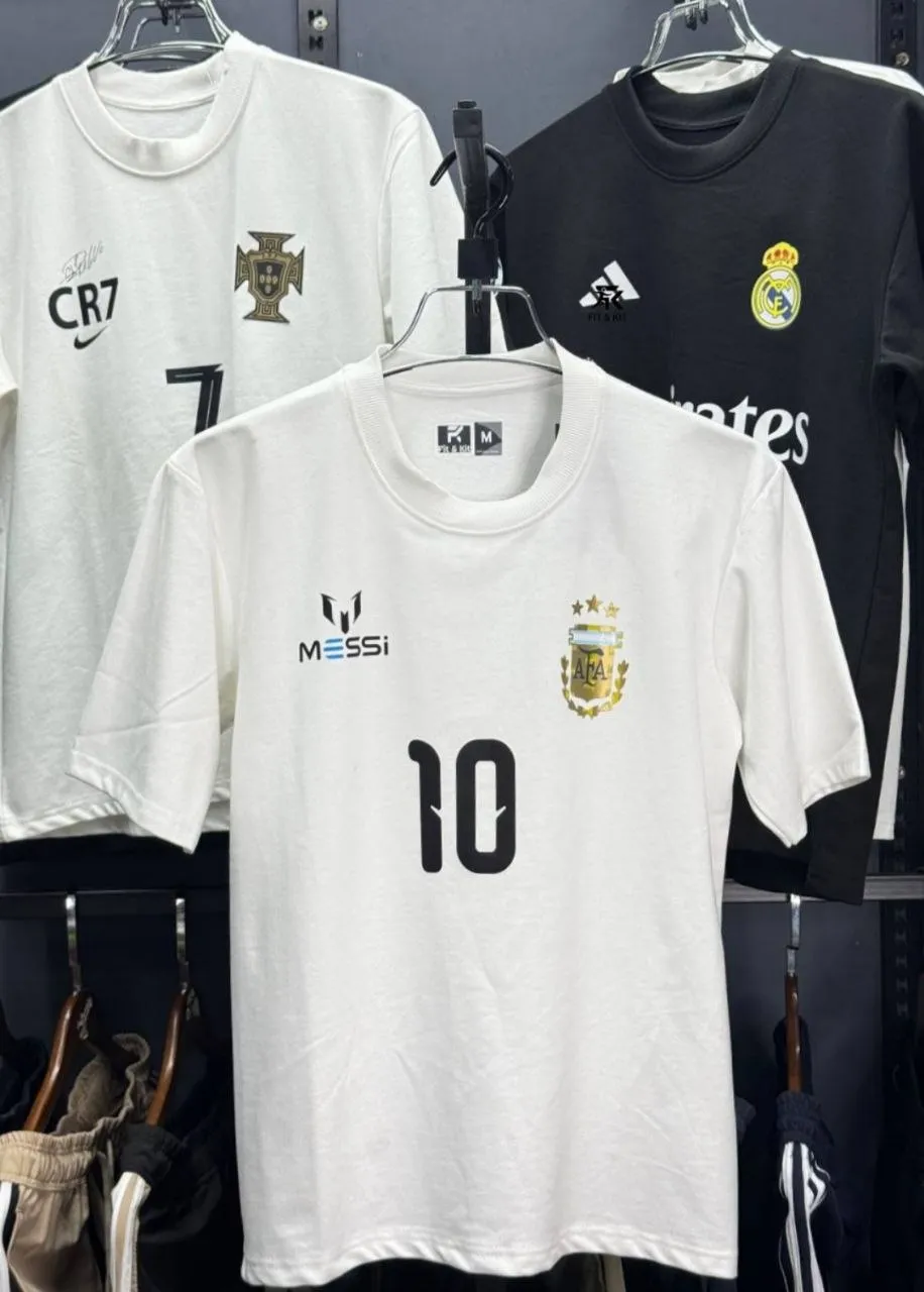 Messi-10  Edition Drop Shoulder T-Shirt White 