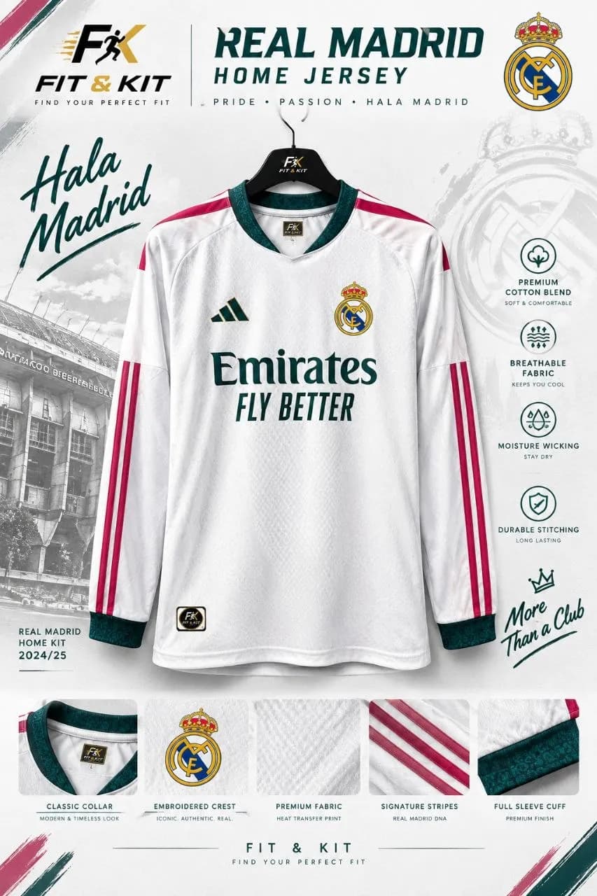 Real Madrid Home premium  Edition Jersey