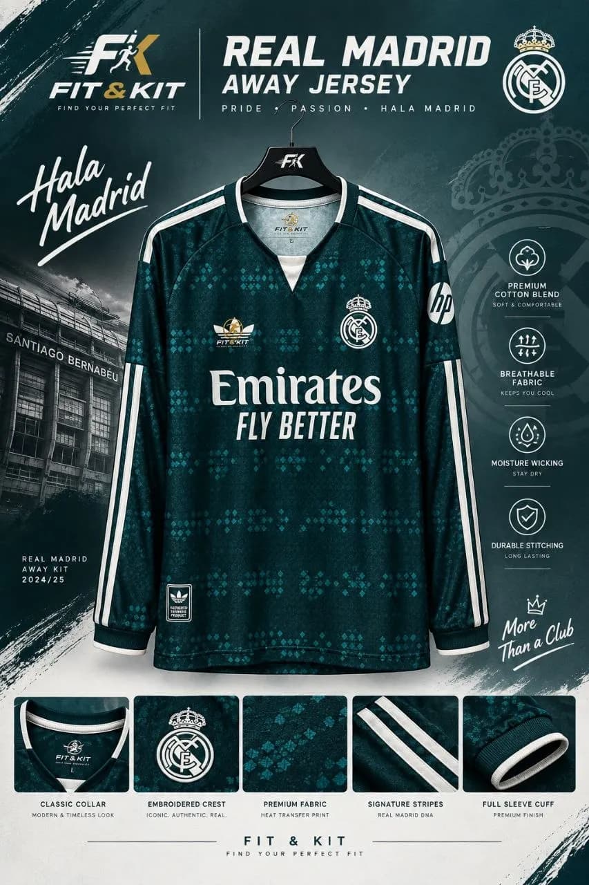 Real Madrid Away  premium Edition Jersey