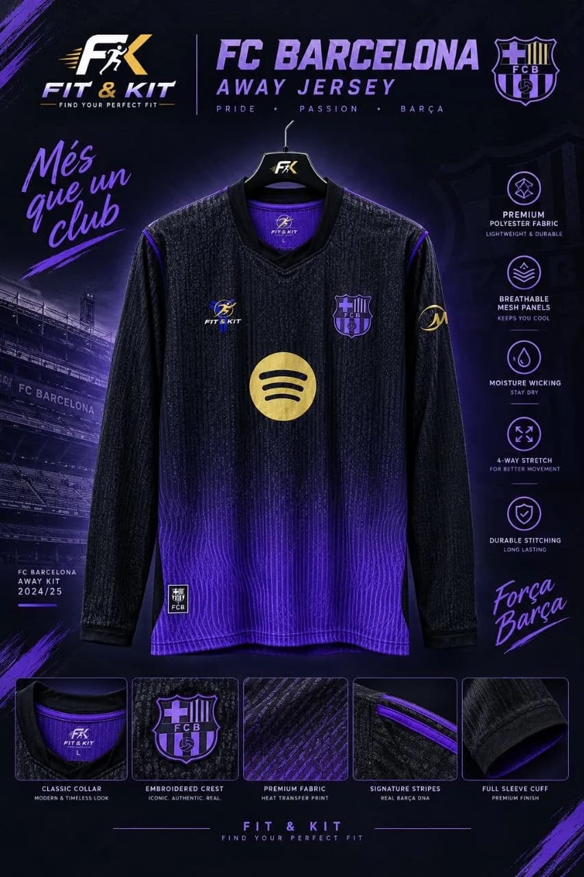Barcelona Away  premium Edition Jersey