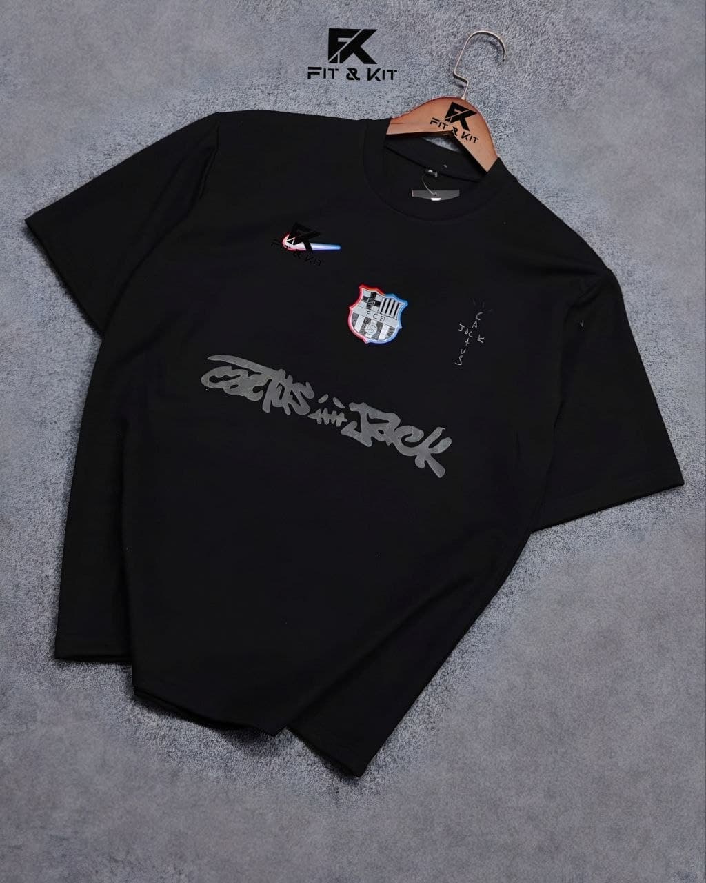 Barcelona×Travscot Edition Drop shoulder club t shirt is