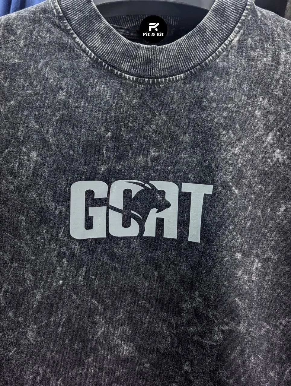 Messi-10 Acid Wash Special Edition Drop Shoulder T-Shirt