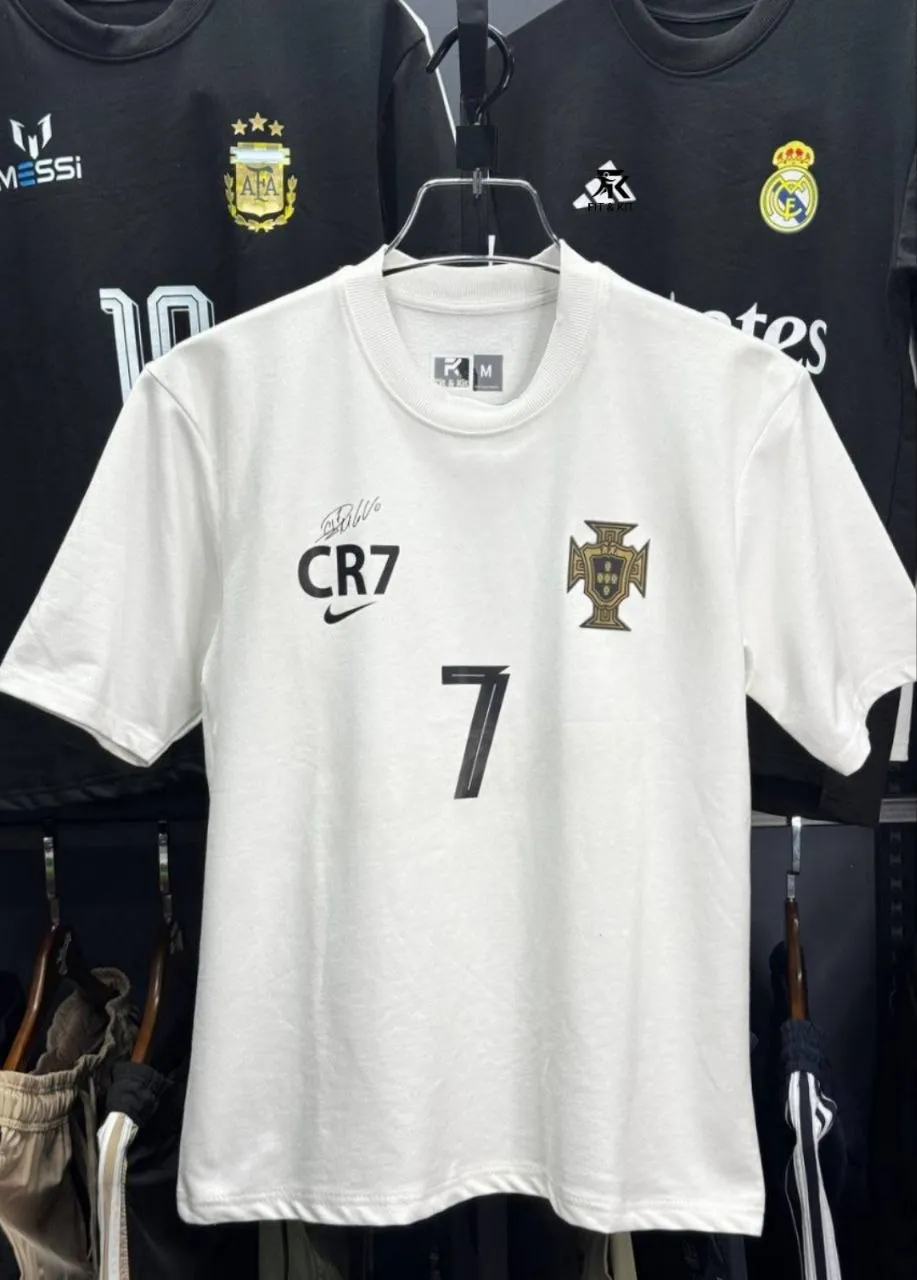Ronaldo-7 Edition Drop Shoulder T-Shirt White